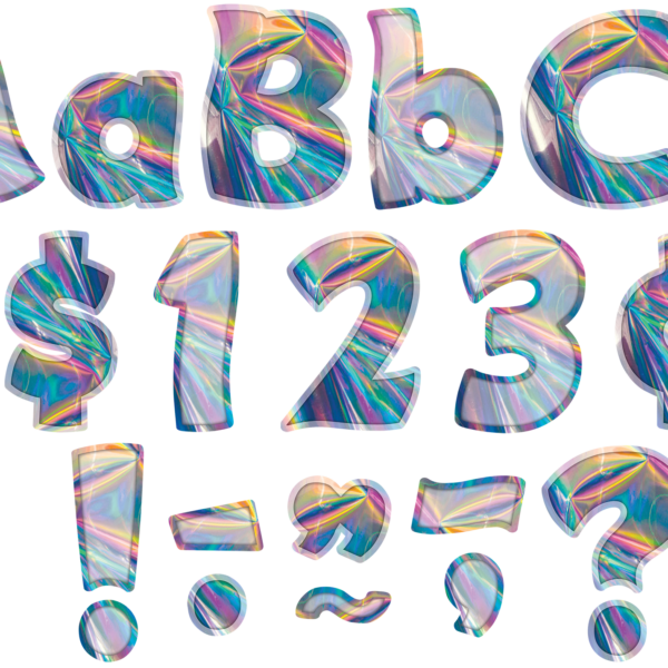 Iridescent Funtastic 4" Letters Combo Pack