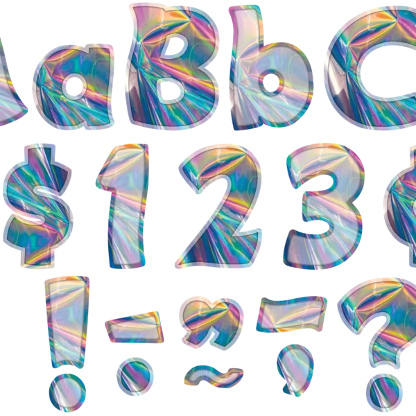 Iridescent Funtastic 4" Letters Combo Pack