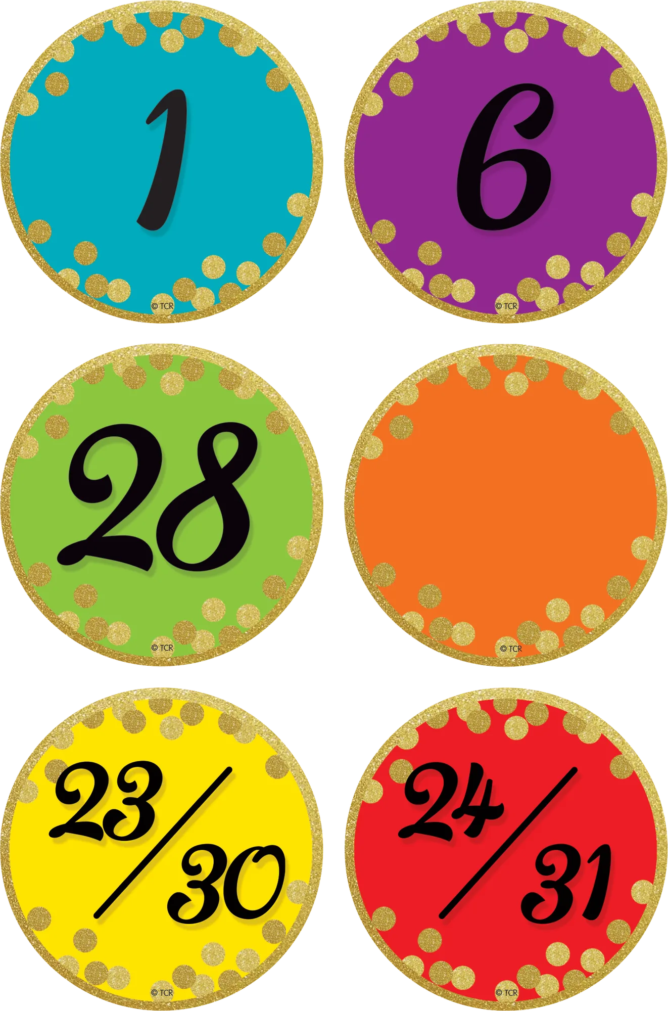 Confetti Colorful Calendar Days