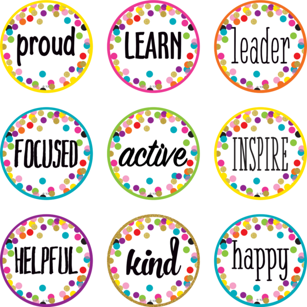 Confetti Positive Words Mini Accents