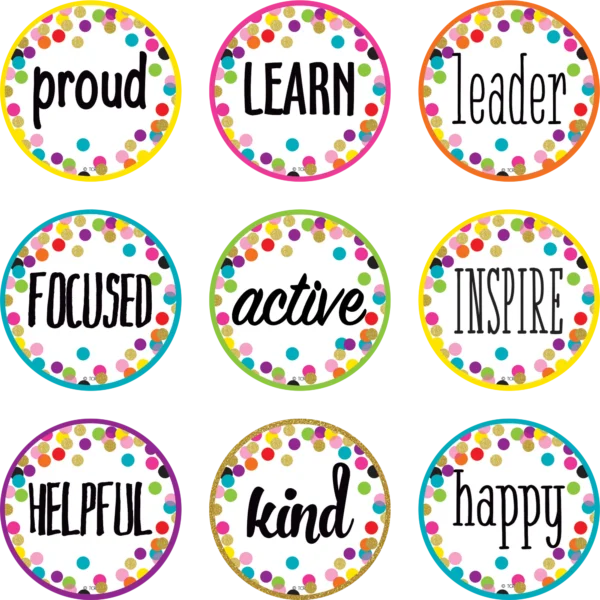 Confetti Positive Words Mini Accents