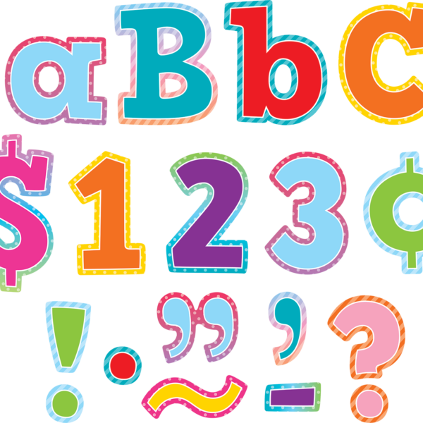 Colorful Vibes Bold Block 4" Letters Combo Pack