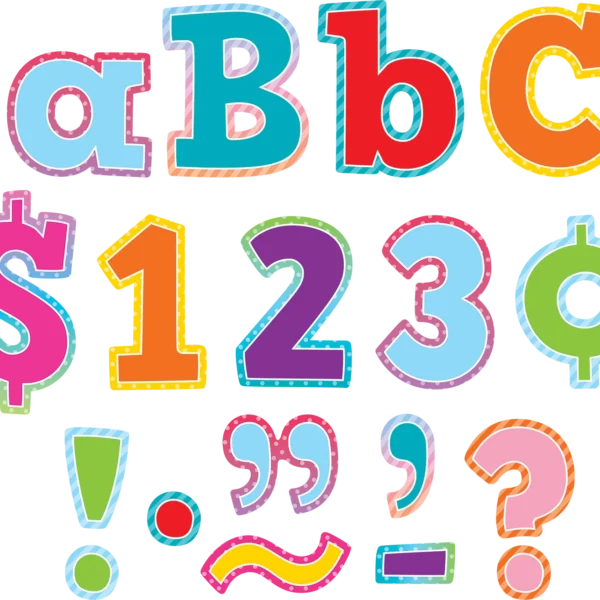 Colorful Vibes Bold Block 4" Letters Combo Pack