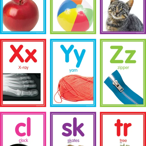 Colorful Photo Alphabet Cards Bulletin Board
