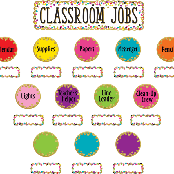 Confetti Classroom Jobs Mini Bulletin Board