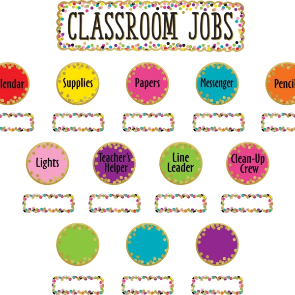 Confetti Classroom Jobs Mini Bulletin Board
