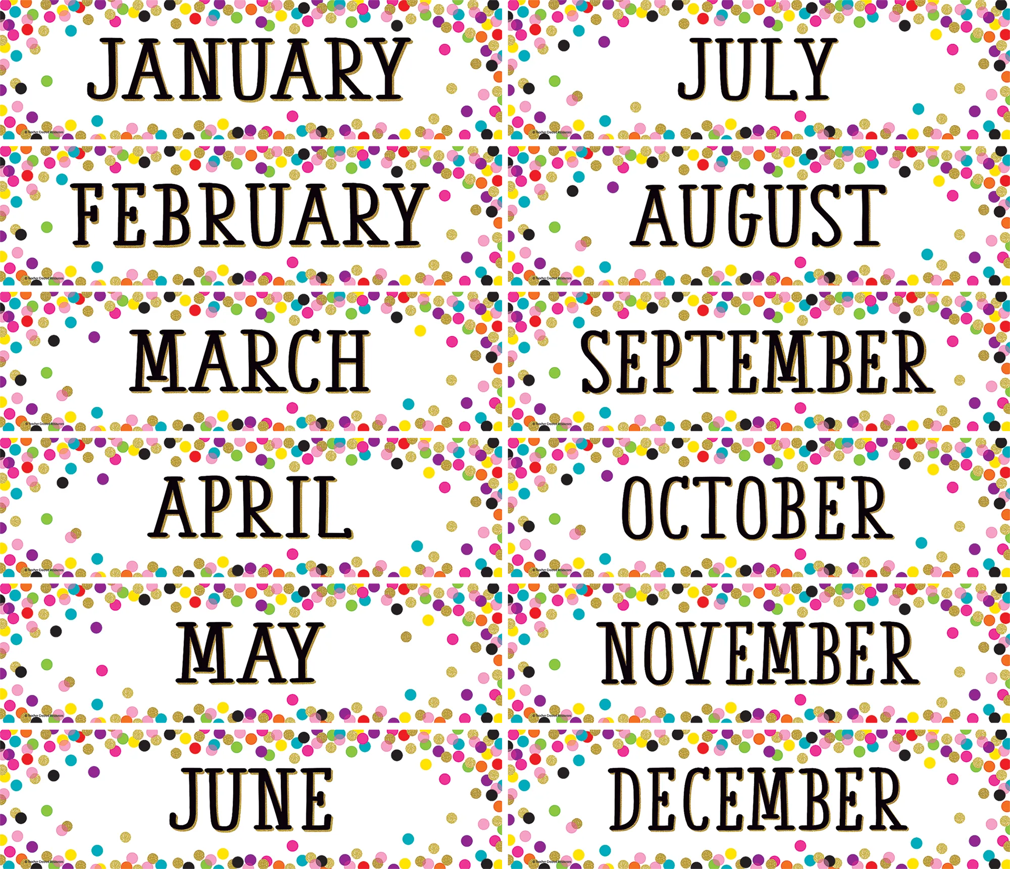 Confetti Monthly Headliners