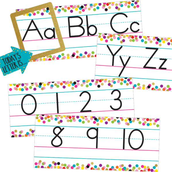 Confetti Alphabet Line Bulletin Board