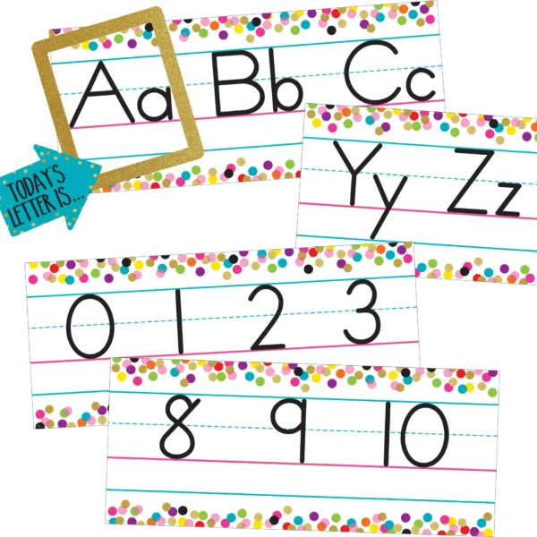Confetti Alphabet Line Bulletin Board