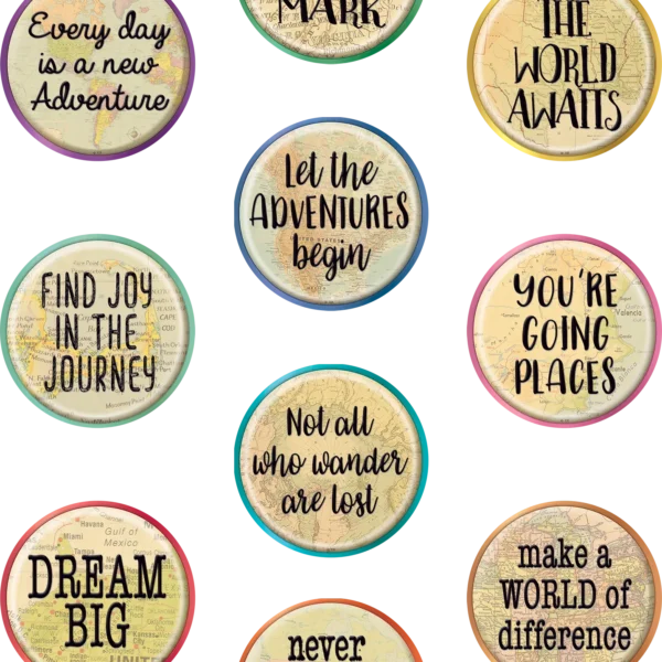 Travel the Map Positive Sayings Accents