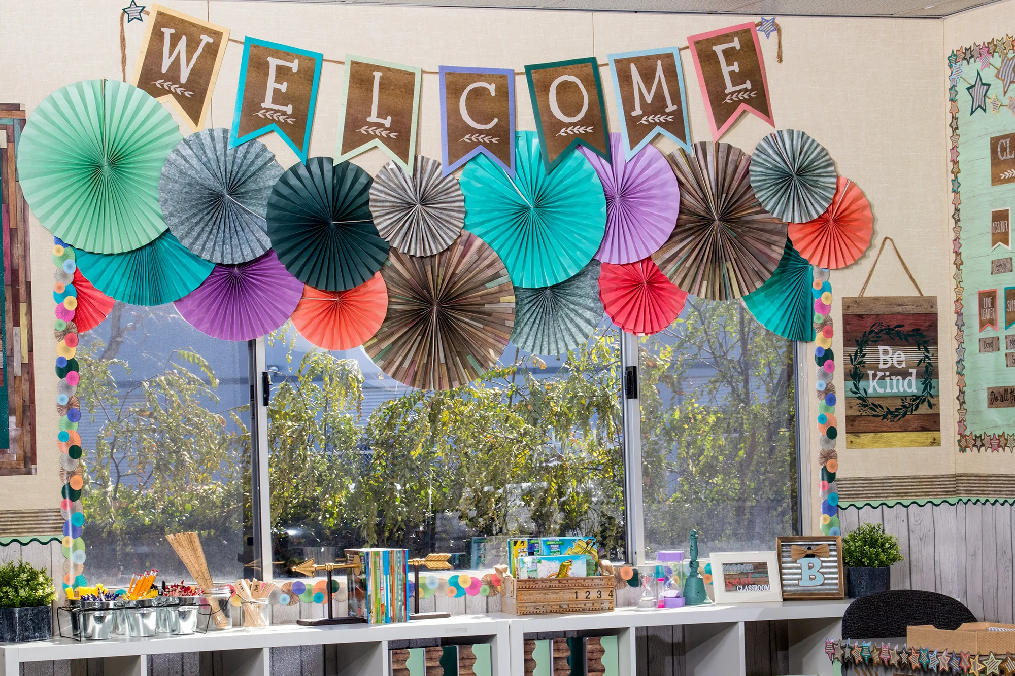 Home Sweet Classroom Pennants Welcome Bulletin Board - Image 2