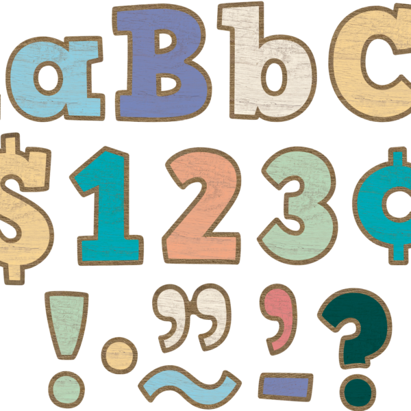 Painted Wood Bold Block 4" Letters Combo Pack