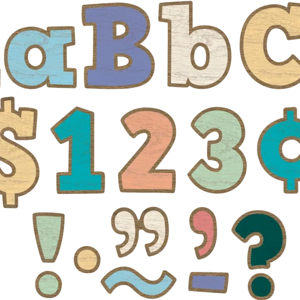 Painted Wood Bold Block 4" Letters Combo Pack