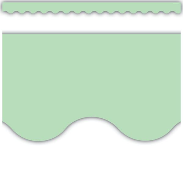 Mint Green Scalloped Border Trim