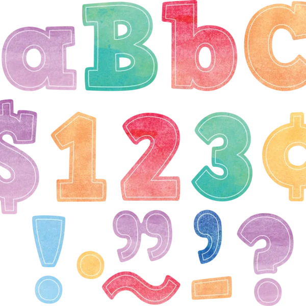 Watercolor Bold Block 4" Letters Combo Pack