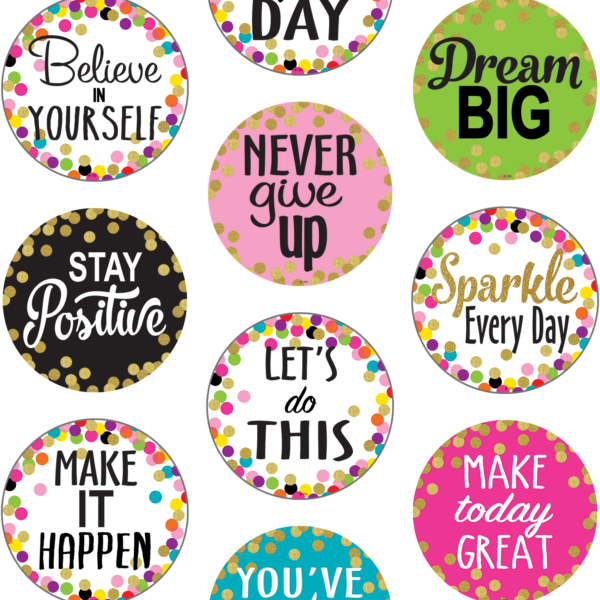 Confetti Positive Sayings Accents