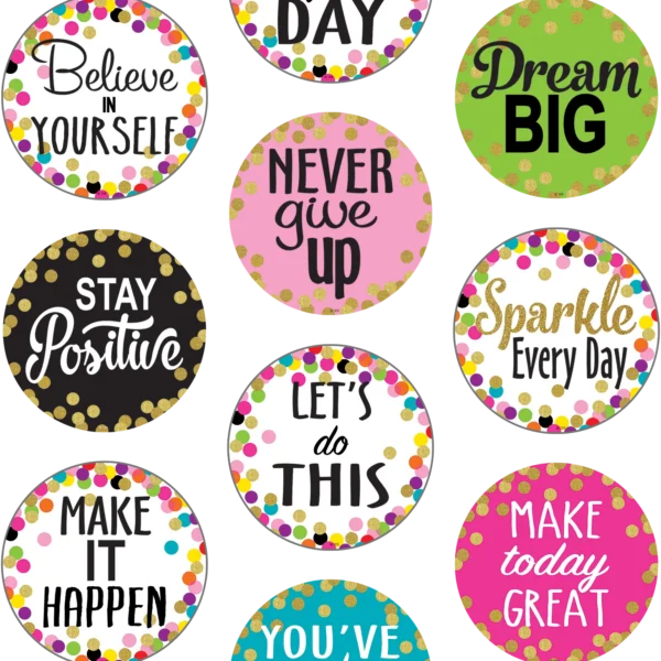 Confetti Positive Sayings Accents