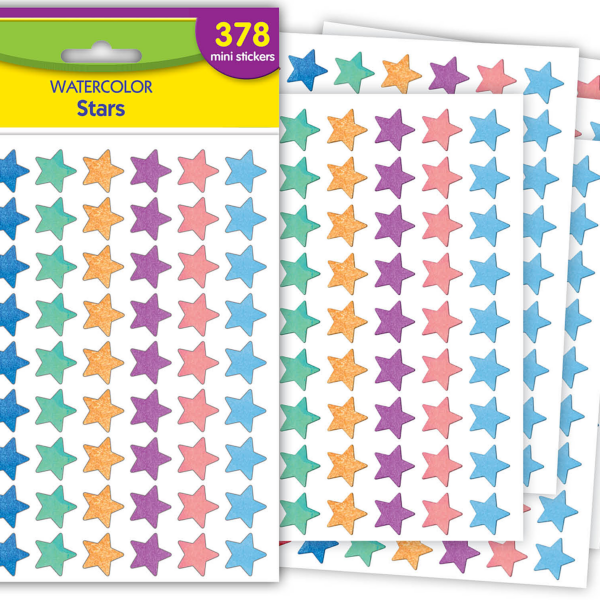 Watercolor Stars Mini Stickers