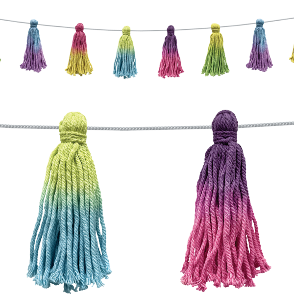 Tie-Dye Tassels Garland