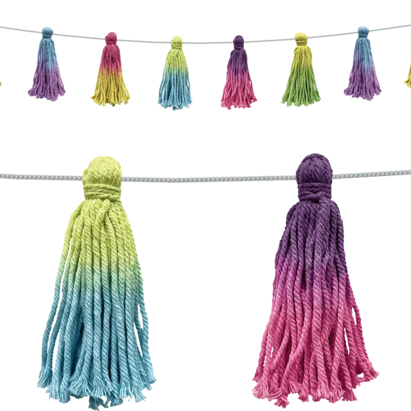 Tie-Dye Tassels Garland