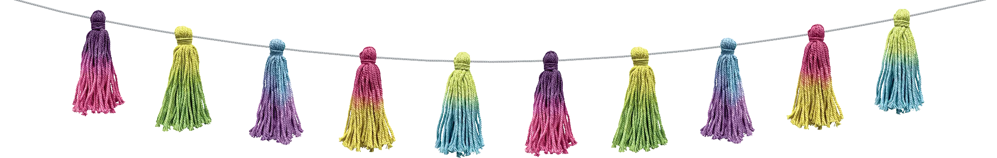 Tie-Dye Tassels Garland - Image 2