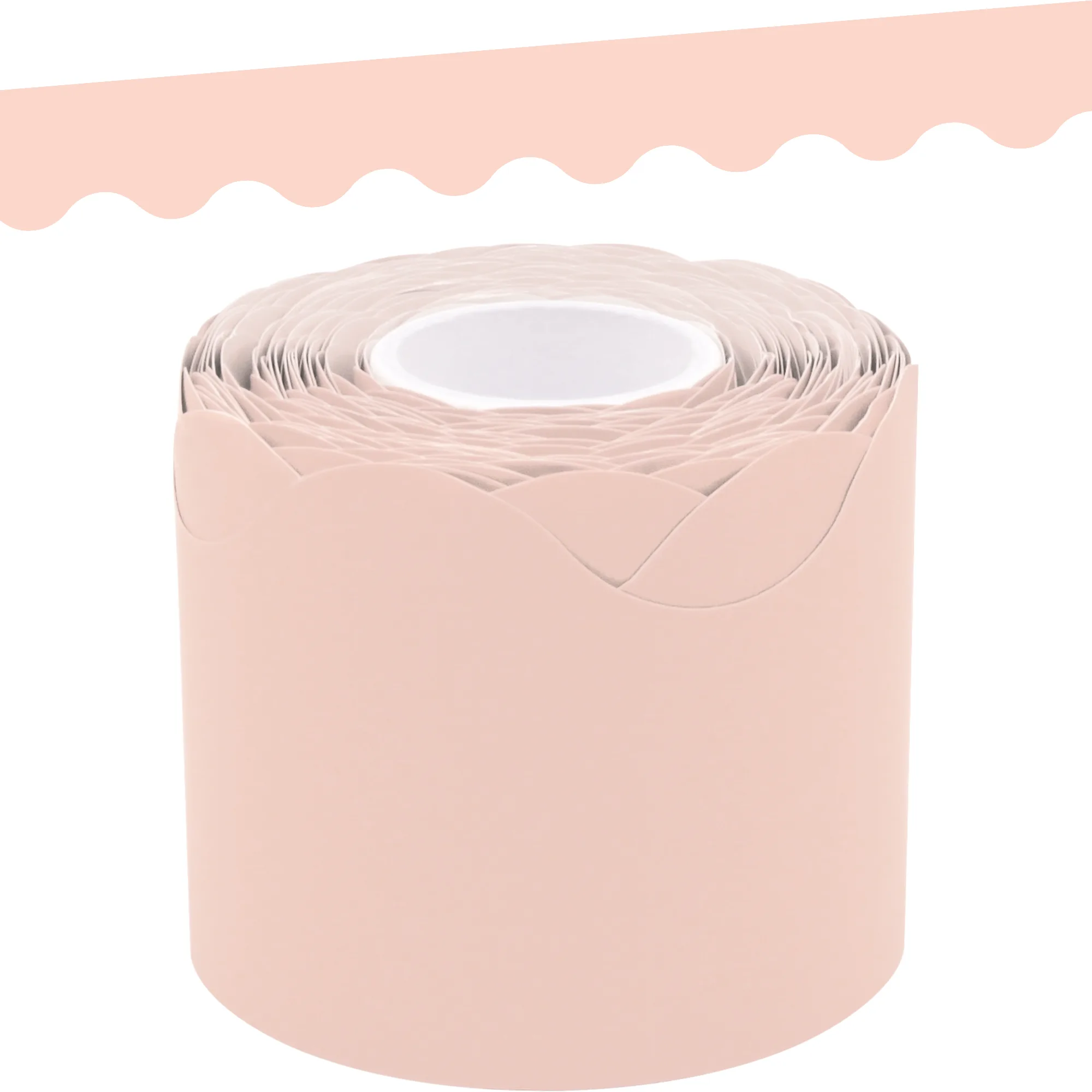 Blush Scalloped Rolled Border Trim