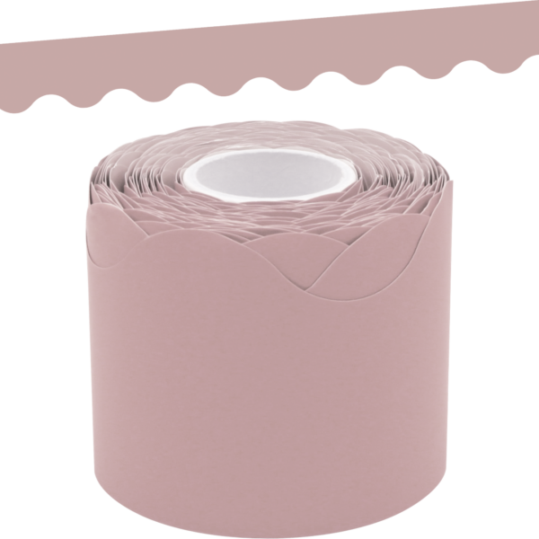 Light Mauve Scalloped Rolled Border Trim