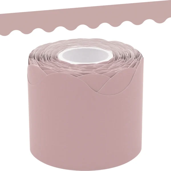 Light Mauve Scalloped Rolled Border Trim