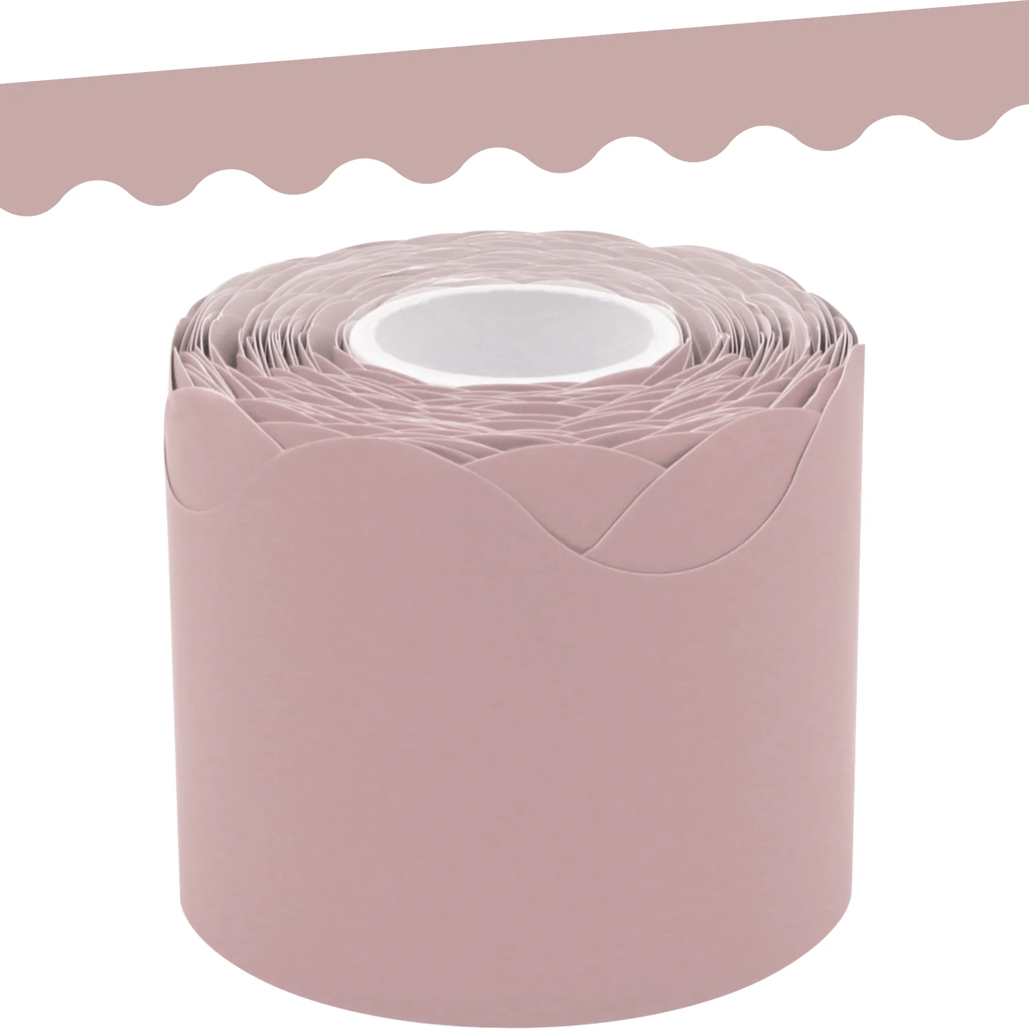 Light Mauve Scalloped Rolled Border Trim