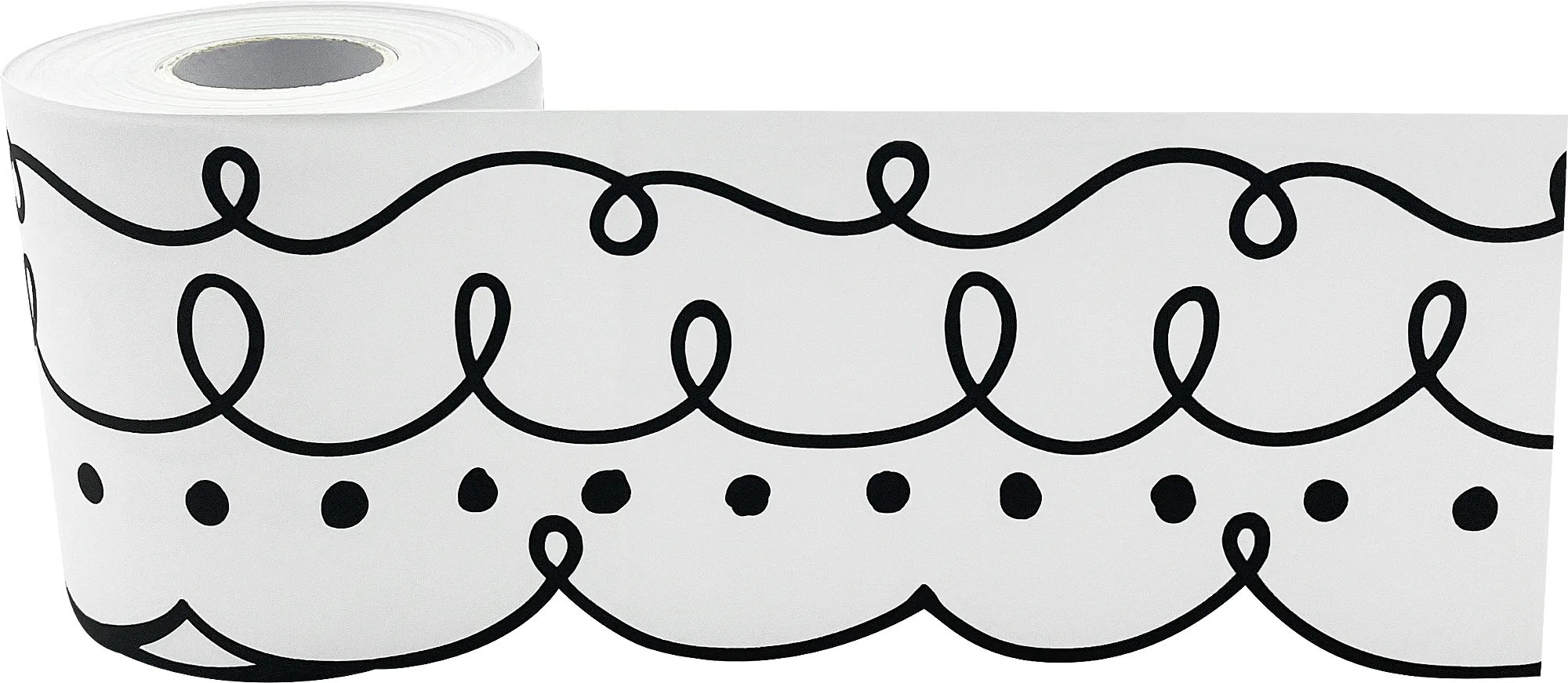 Squiggles and Dots Die-Cut Rolled Border Trim - Image 2