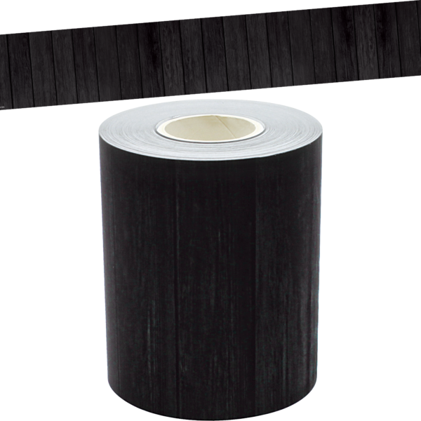 Black Wood Straight Rolled Border Trim