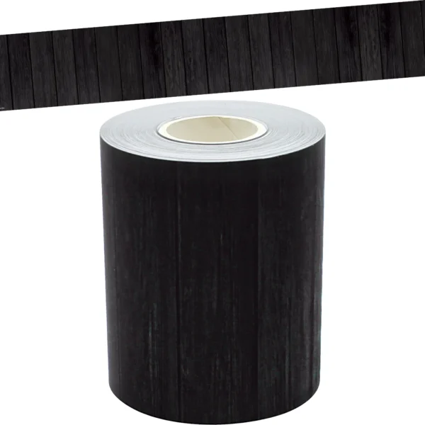 Black Wood Straight Rolled Border Trim