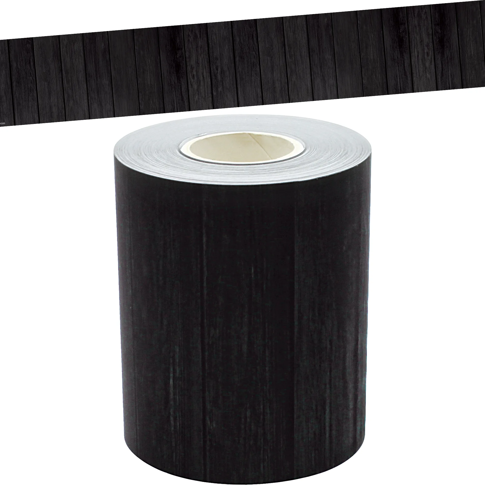 Black Wood Straight Rolled Border Trim