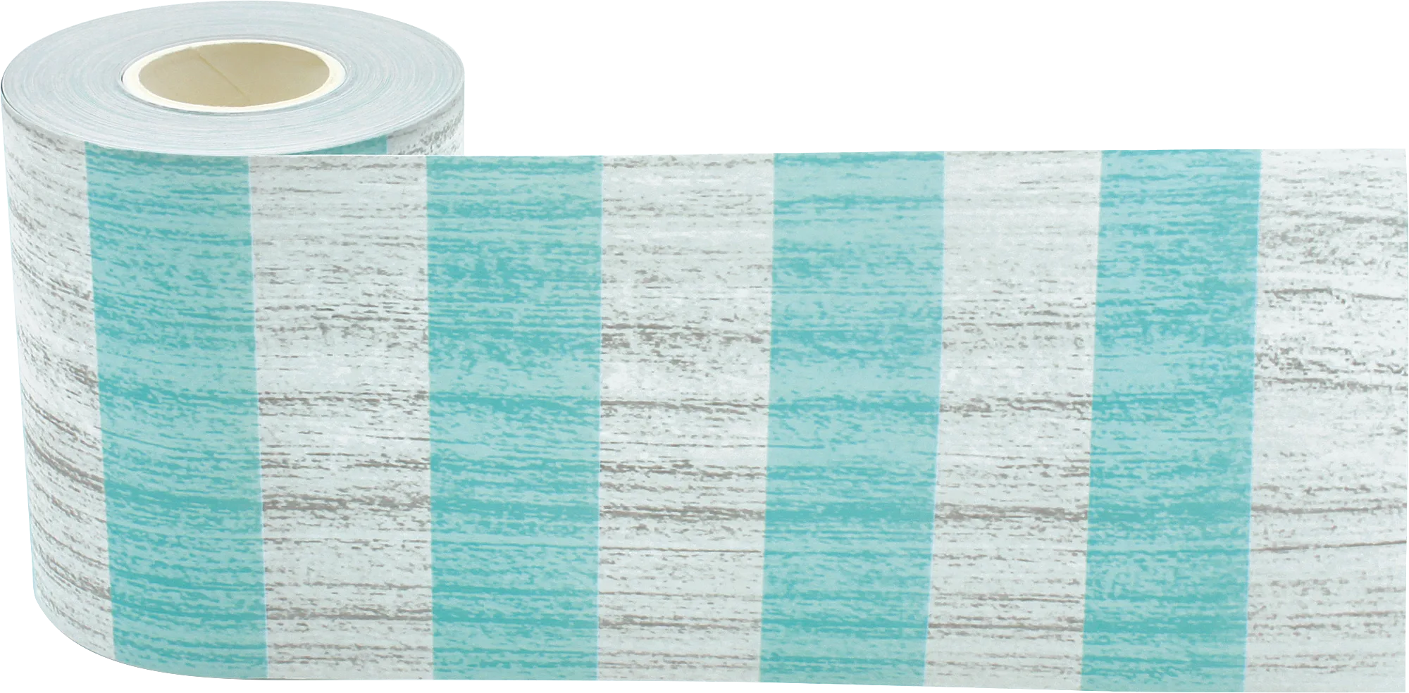 Vintage Blue Stripes Straight Rolled Border Trim - Image 2