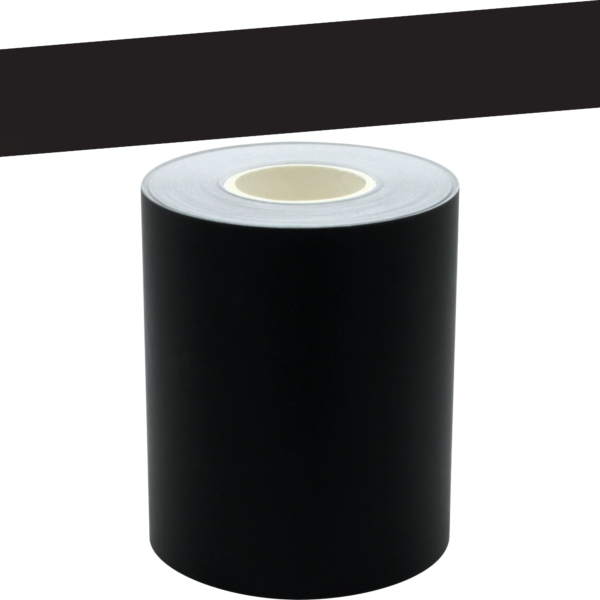 Black Straight Rolled Border Trim