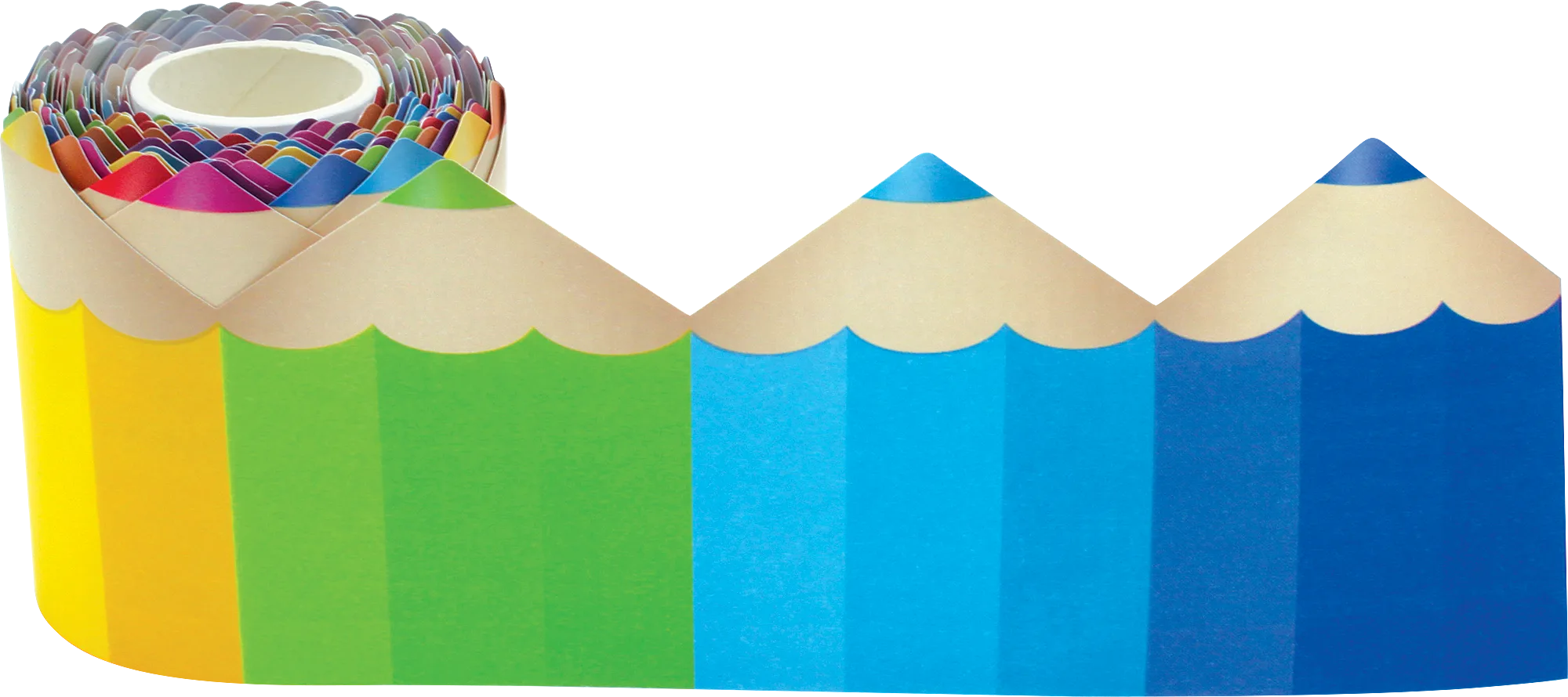 Colored Pencils Die-Cut Rolled Border Trim - Image 2