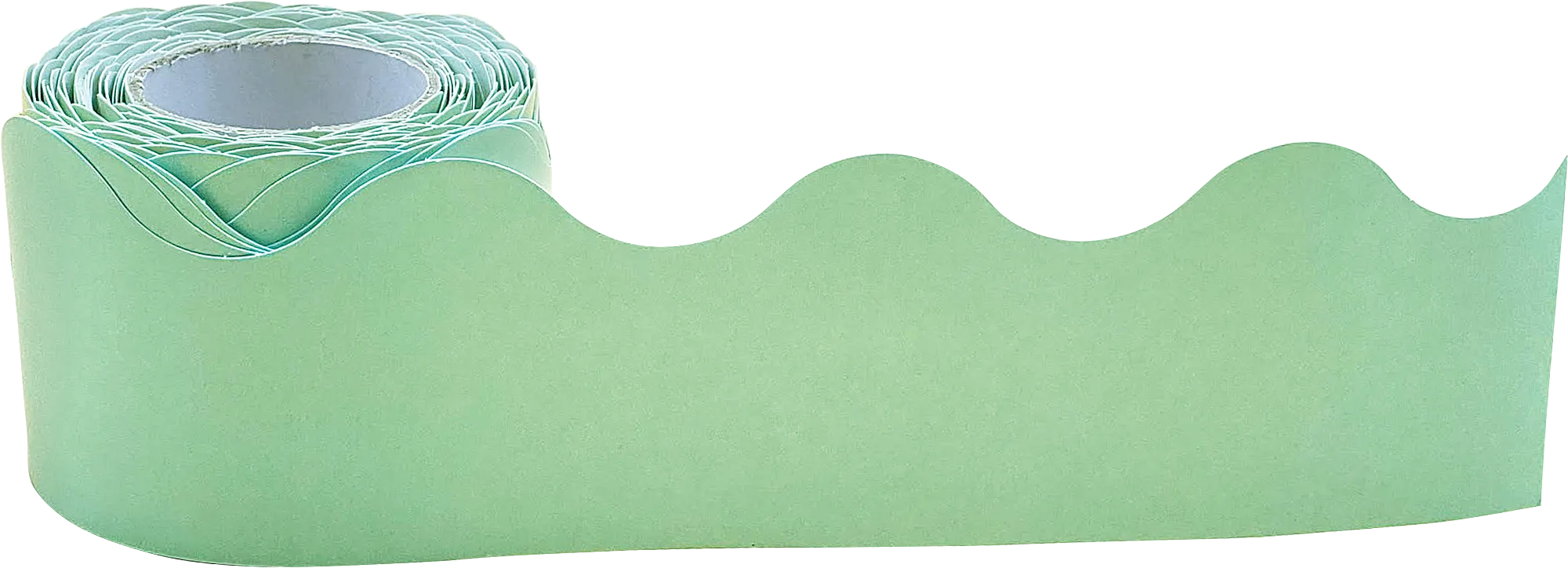 Mint Green Scalloped Rolled Border Trim - Image 2