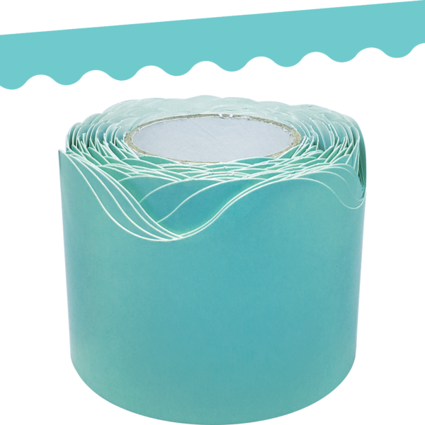 Light Turquoise Scalloped Rolled Border Trim