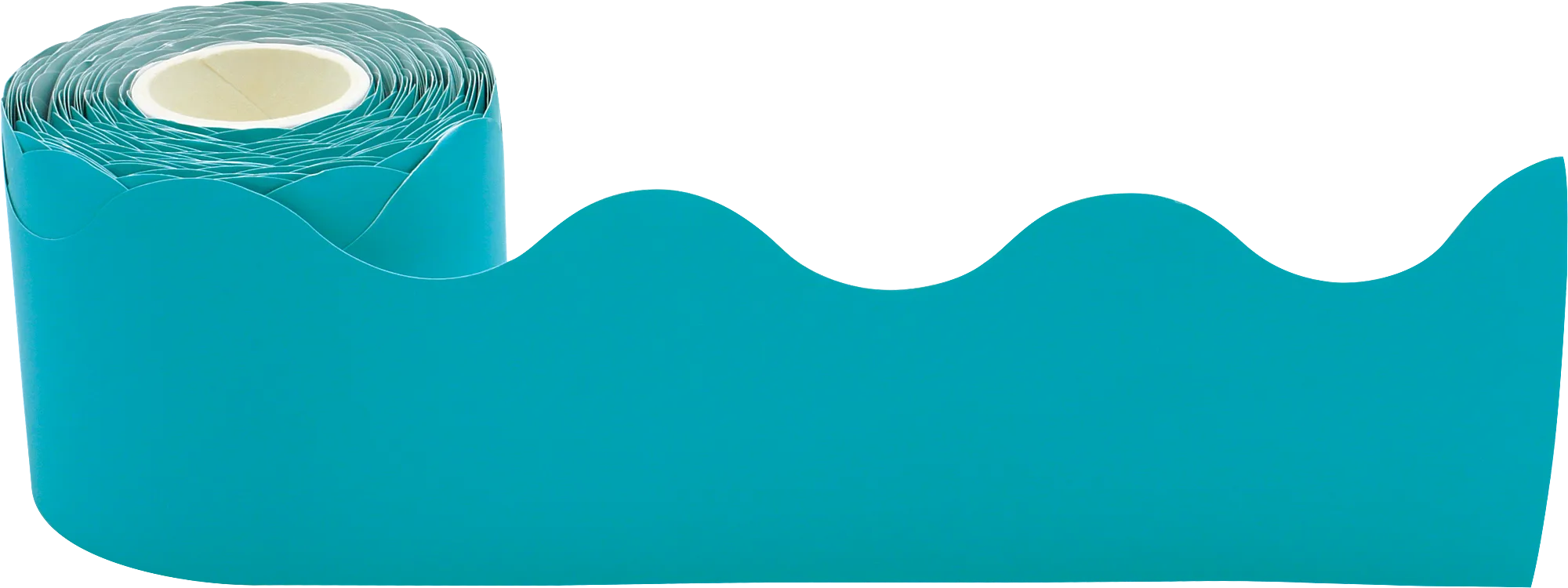 Teal Scalloped Rolled Border Trim - Image 2