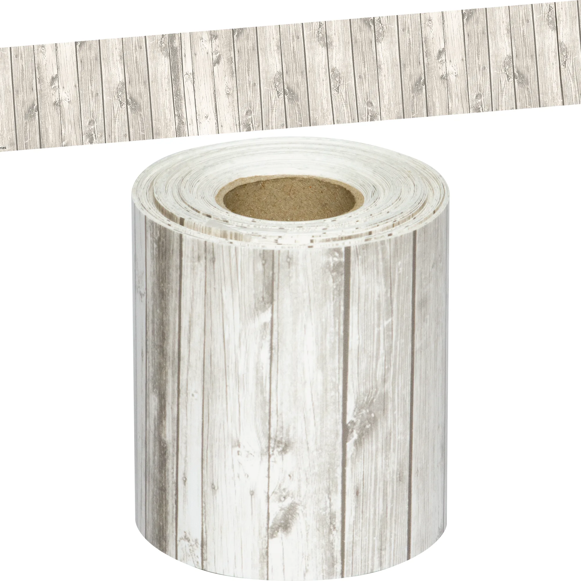 White Wood Straight Rolled Border Trim