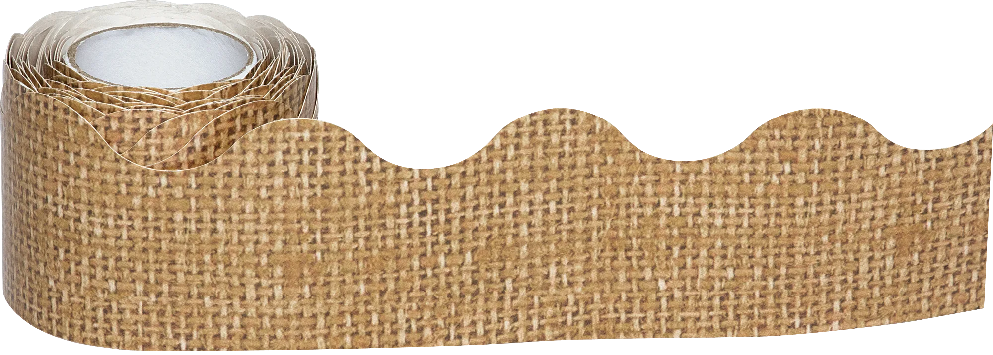Burlap Scalloped Rolled Border Trim - Image 2