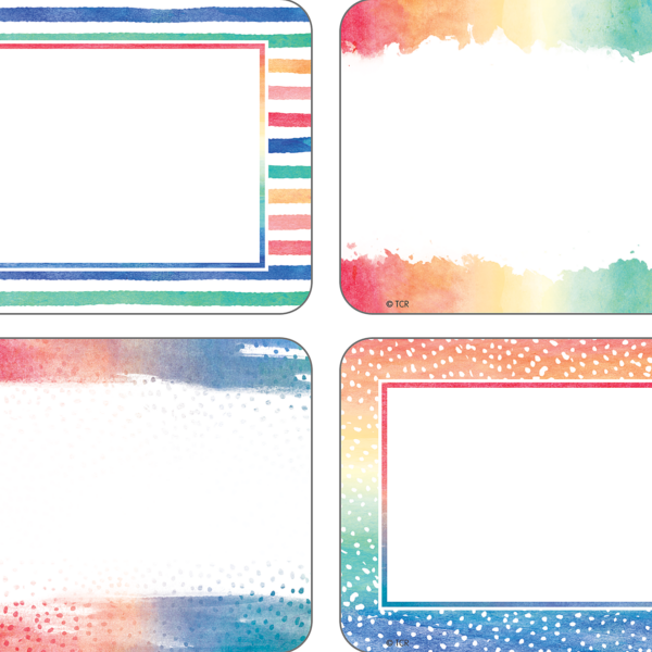 Watercolor Name Tags/Labels - Multi-Pack