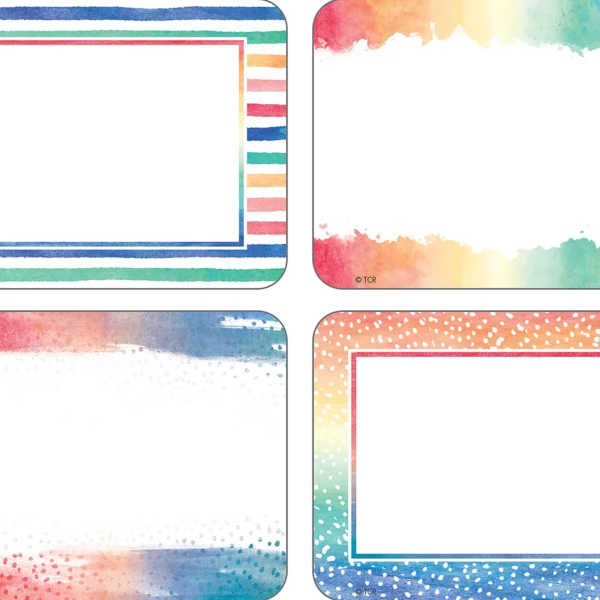 Watercolor Name Tags/Labels - Multi-Pack