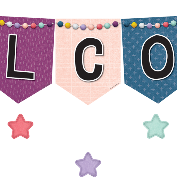 Oh Happy Day Pennants Welcome Bulletin Board