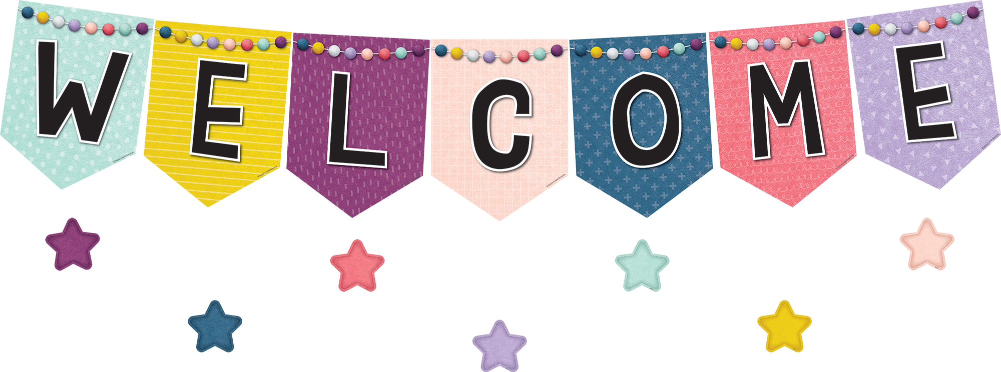 Oh Happy Day Pennants Welcome Bulletin Board