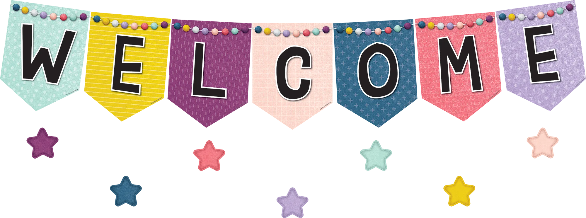 Oh Happy Day Pennants Welcome Bulletin Board