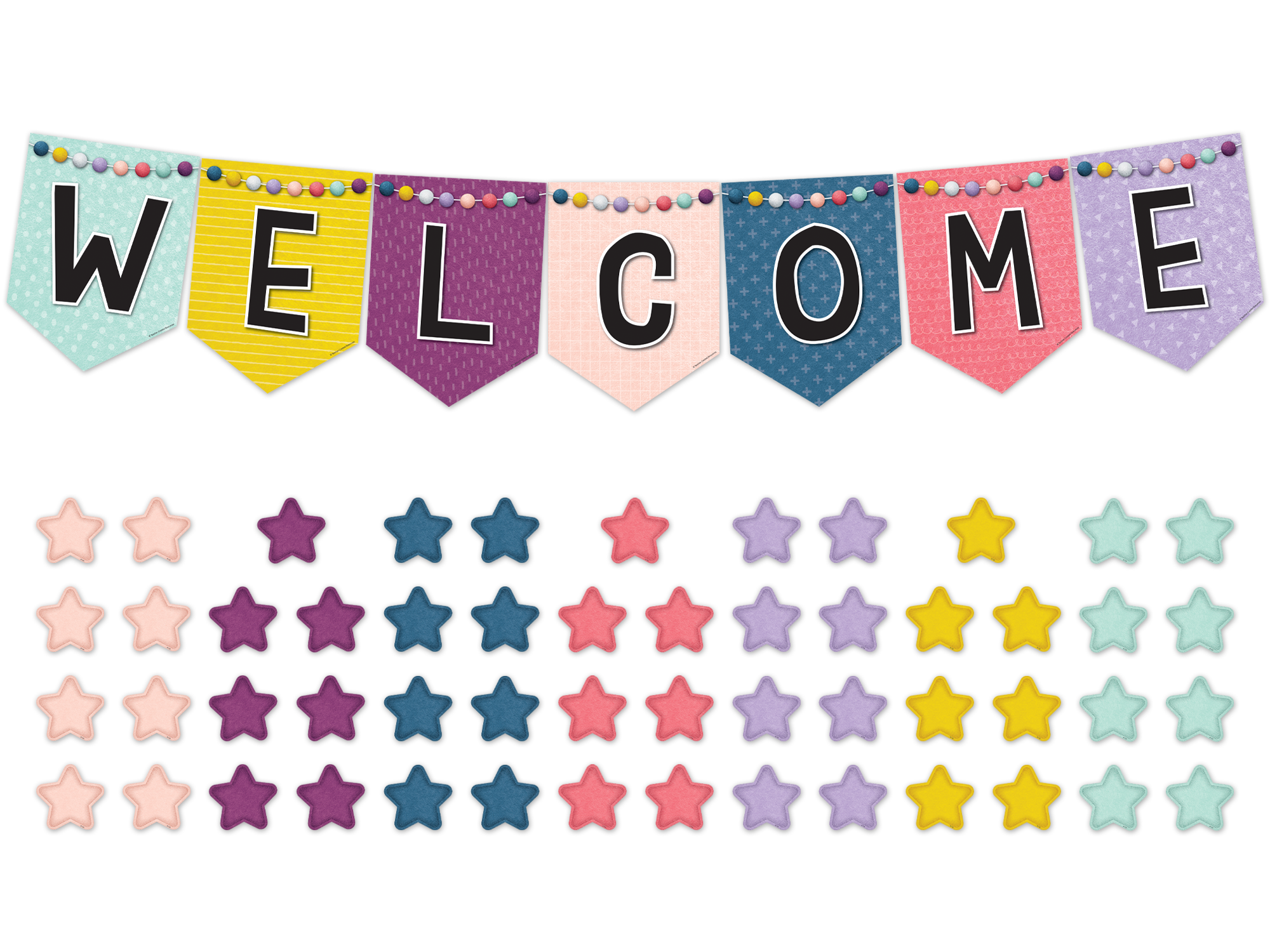 Oh Happy Day Pennants Welcome Bulletin Board - Image 2