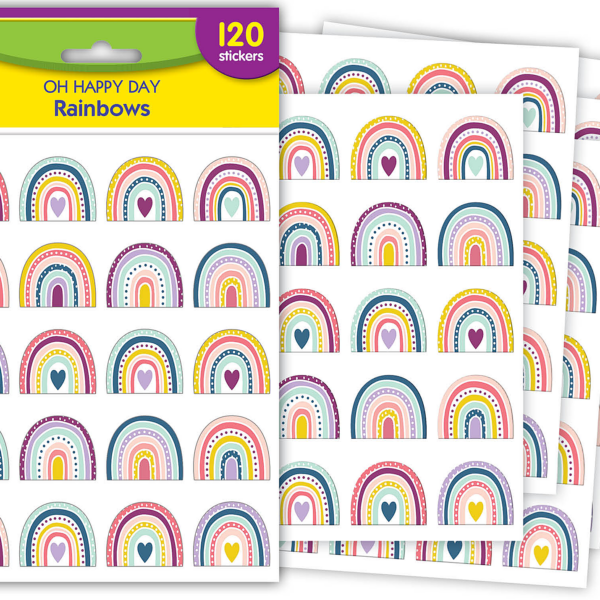Oh Happy Day Rainbows Stickers