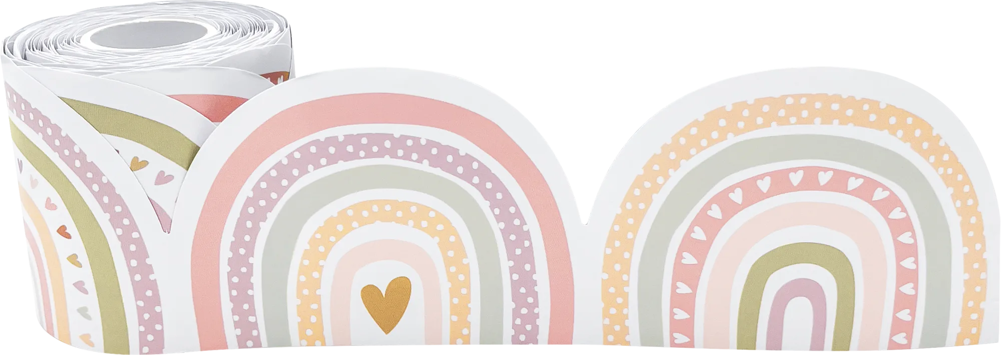 Cool Tones Rainbows Die-Cut Rolled Border Trim - Image 2