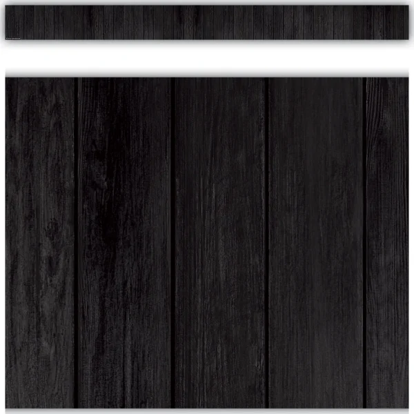 Black Wood Straight Border Trim